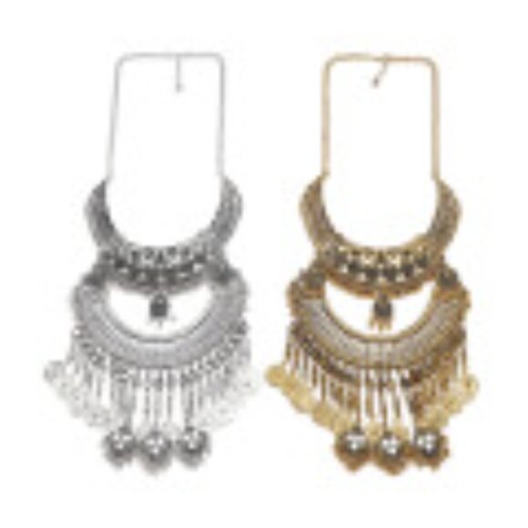 #053 Palace Vintage Coin Tassel Necklace Collarbone Sweater Chain - Picture 3 of 5